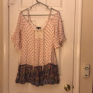 Cold shoulder boho style dress